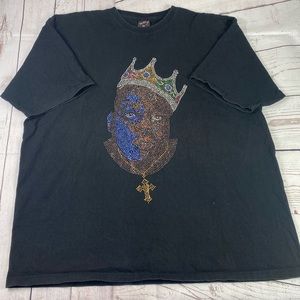 Biggie Smalls Rap T Shirt Beaded Metal J